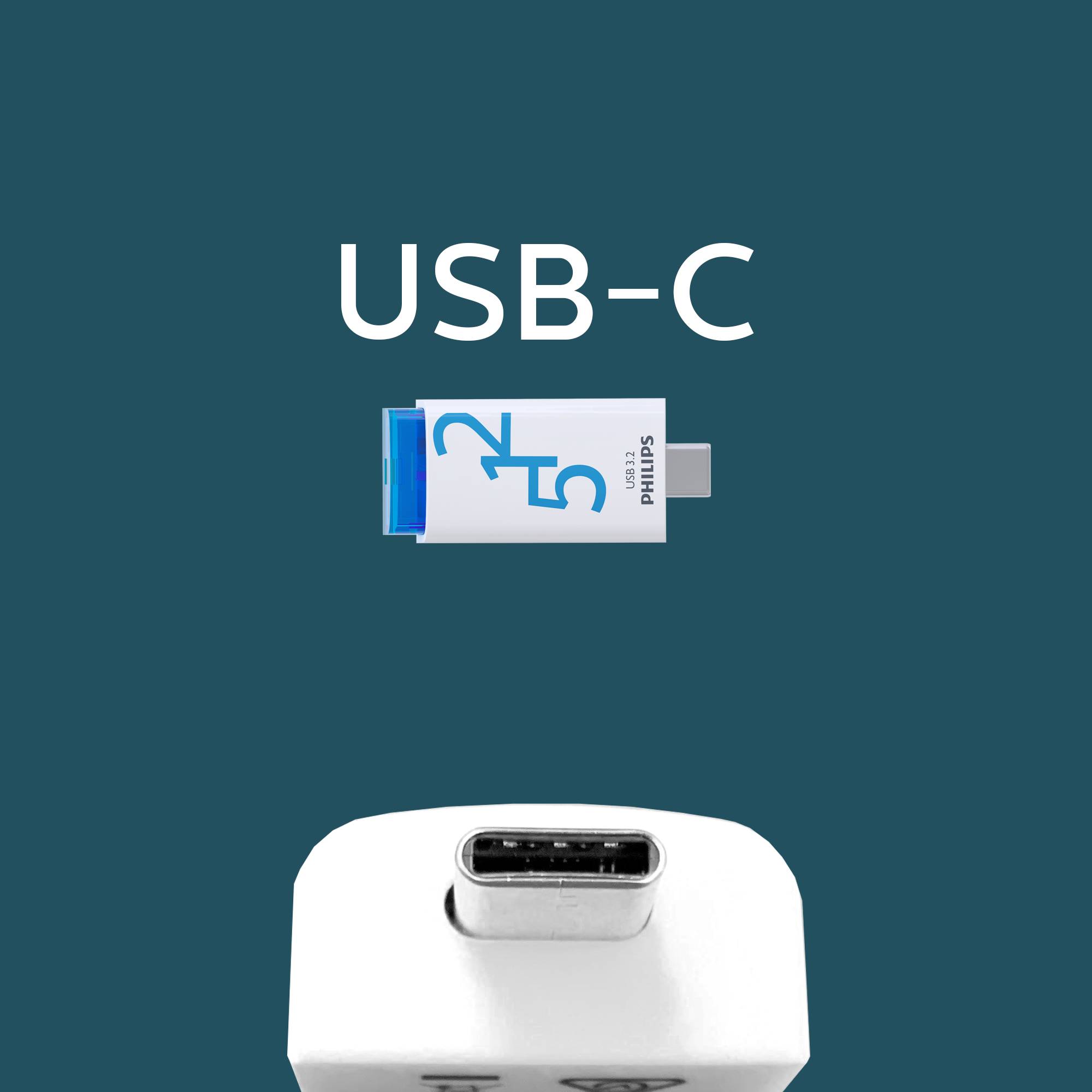 Philips USB 3.2 512GB Click Series Gen 1 USB-C - USB-Stick - 512 GB (PHUSB512GCLICKU3C)-3