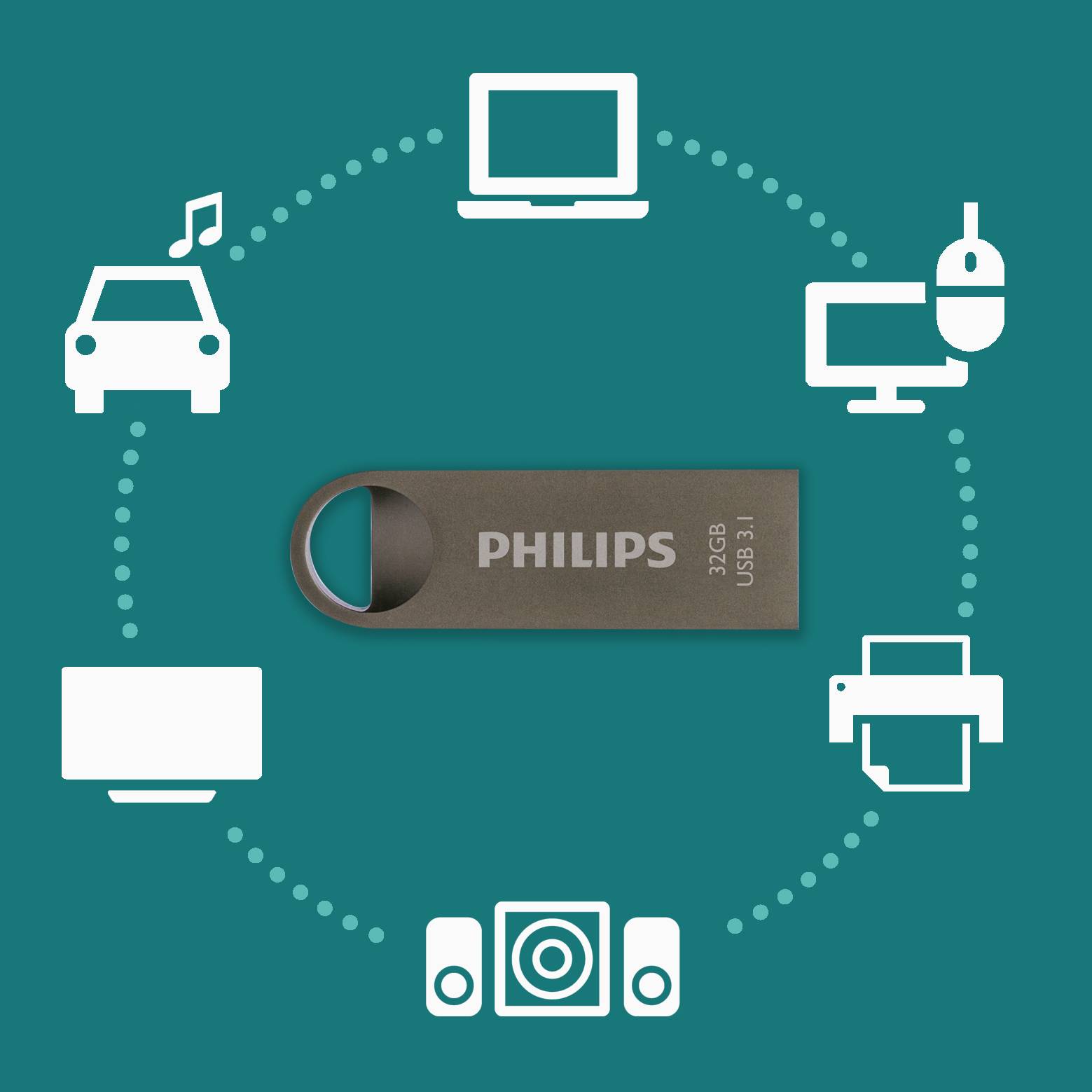 Philips USB 3.1 32GB Moon (FM32FD165B/00)