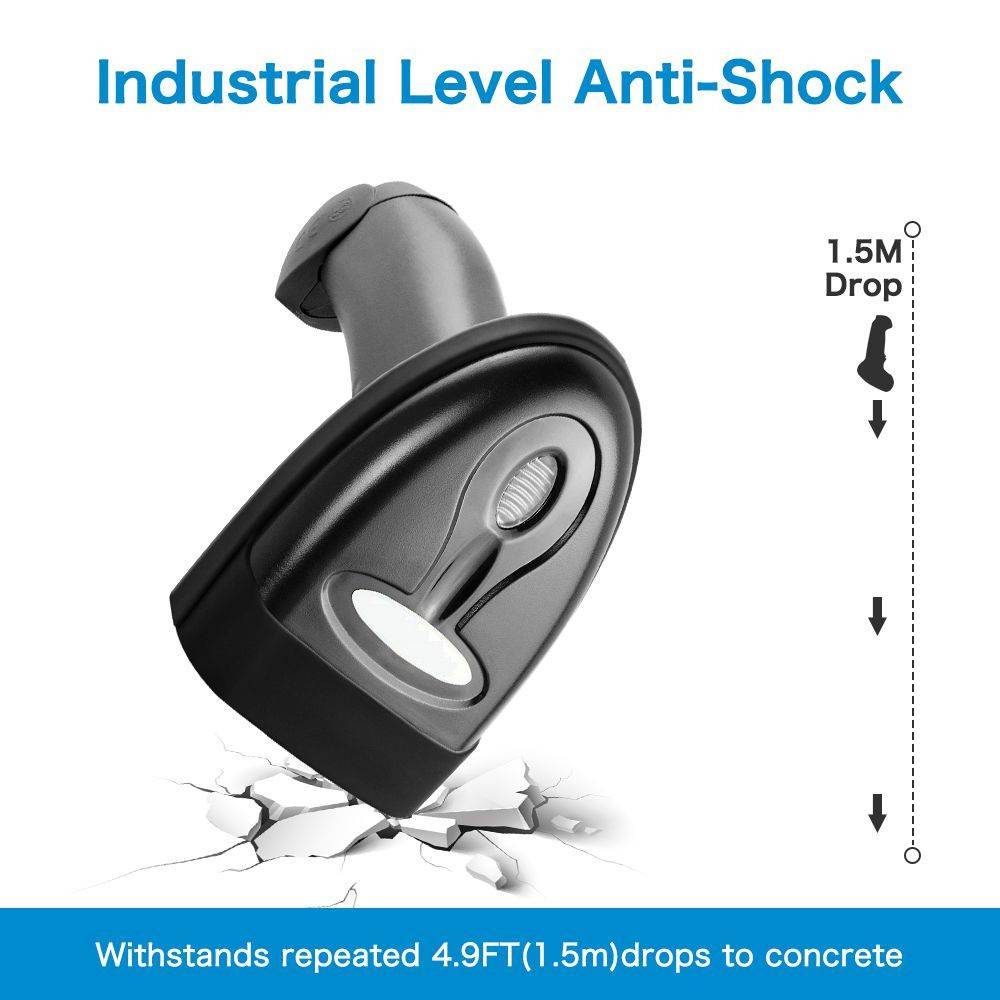 Barcode scanner ALL-SC1228B 2D wireless incl. BT-2