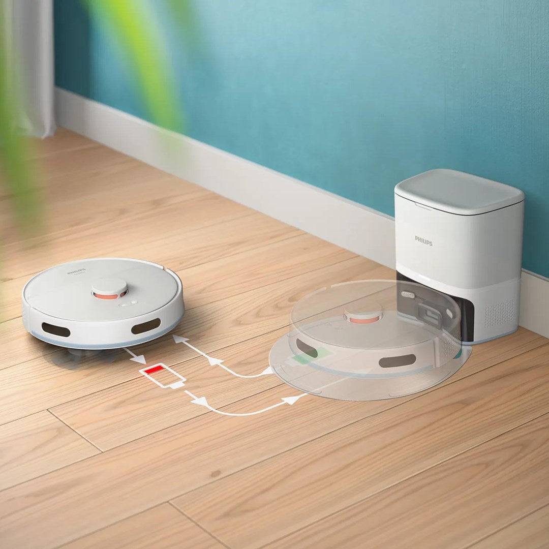 Philips XU2100/20 ASPIRAPOLVERE ROBOT XU2100 BIANCO ASPIRA E LAVA CON SVUOTAMENTO AUTOM-3