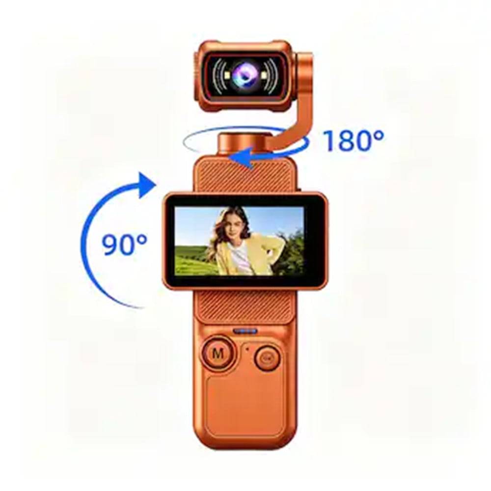 Videocamera Ultra Hd Tascabile Vlog Obiettivo Ruotabile Schermo Orientabile Portatile Dv11 --1