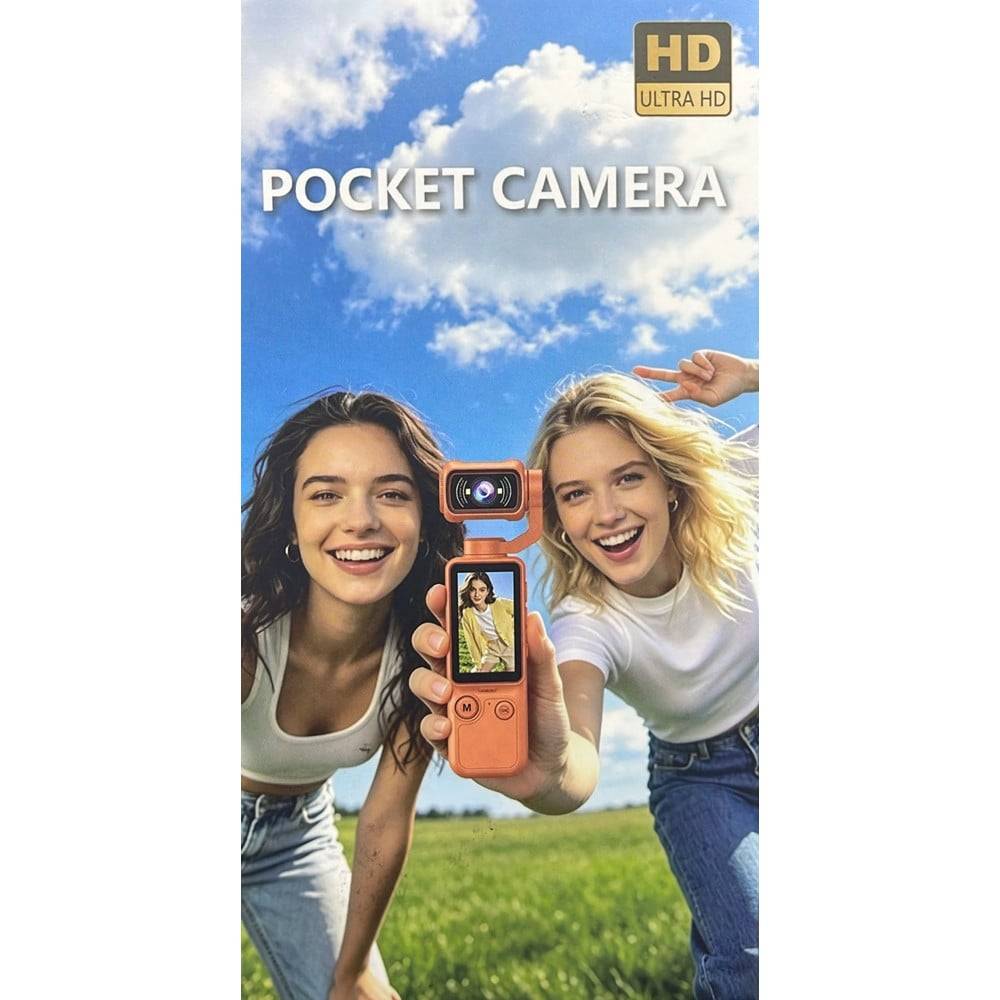 Videocamera Ultra Hd Tascabile Vlog Obiettivo Ruotabile Schermo Orientabile Portatile Dv11 --2