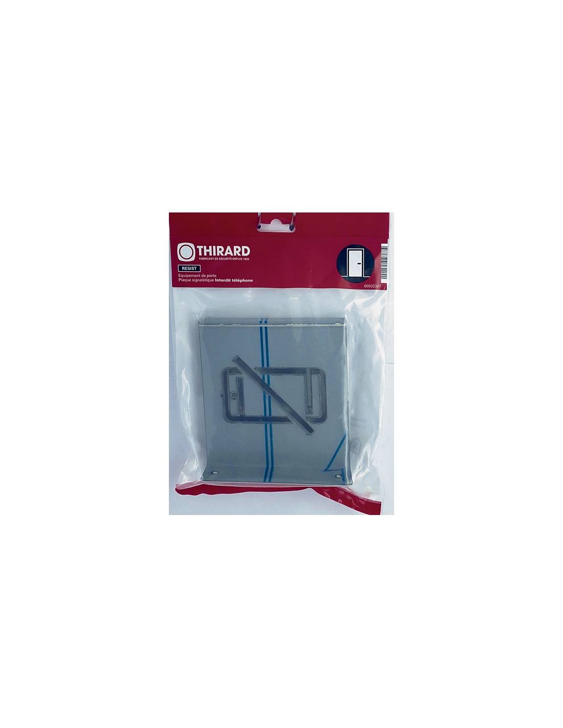 Targa segnaletica >, acciaio inox spazzolato, 120 x 120 mm, con bordo ripiegato – THIRARD-1