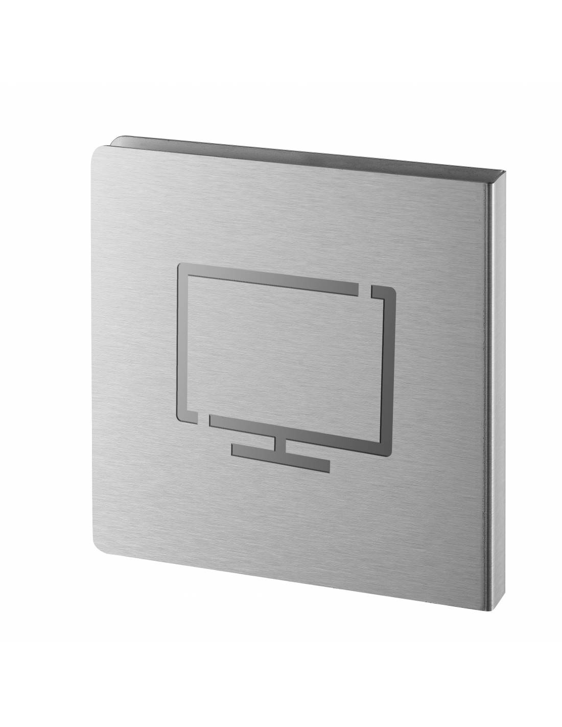 Targa segnaletica >, acciaio inox spazzolato, 120 x 120 mm – THIRARD-0