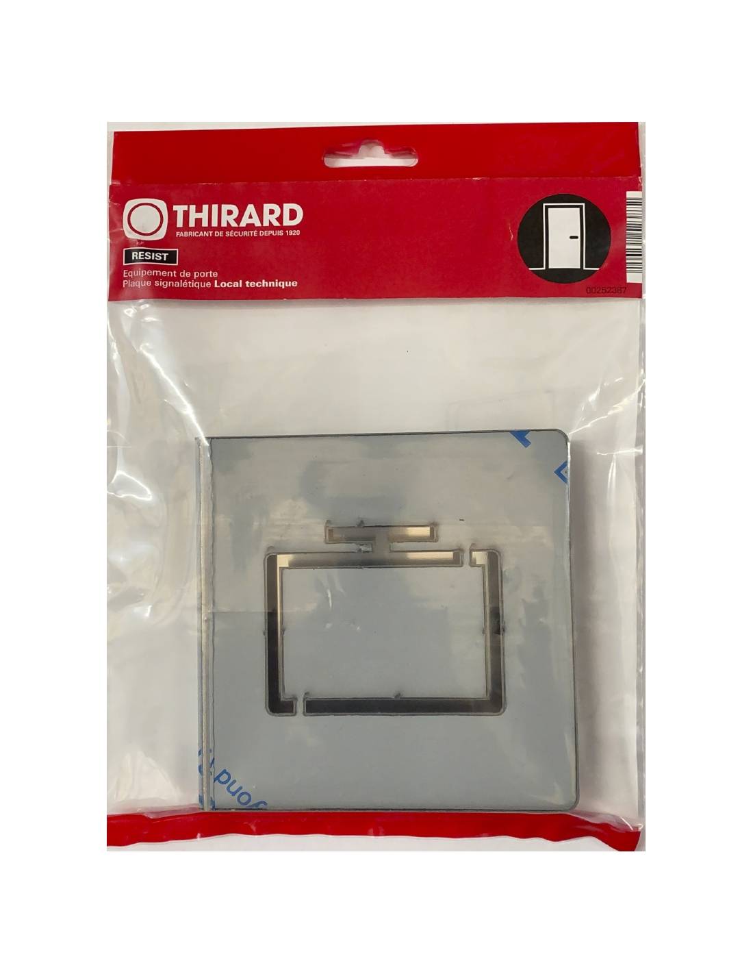 Targa segnaletica >, acciaio inox spazzolato, 120 x 120 mm – THIRARD-1