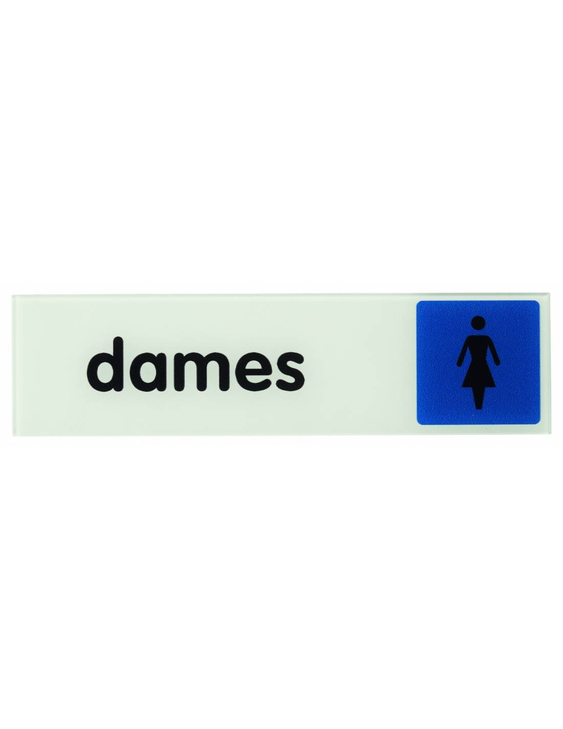 Targa segnaletica adesiva 170 x 45 mm, "Dames" (Donne) – THIRARD-0