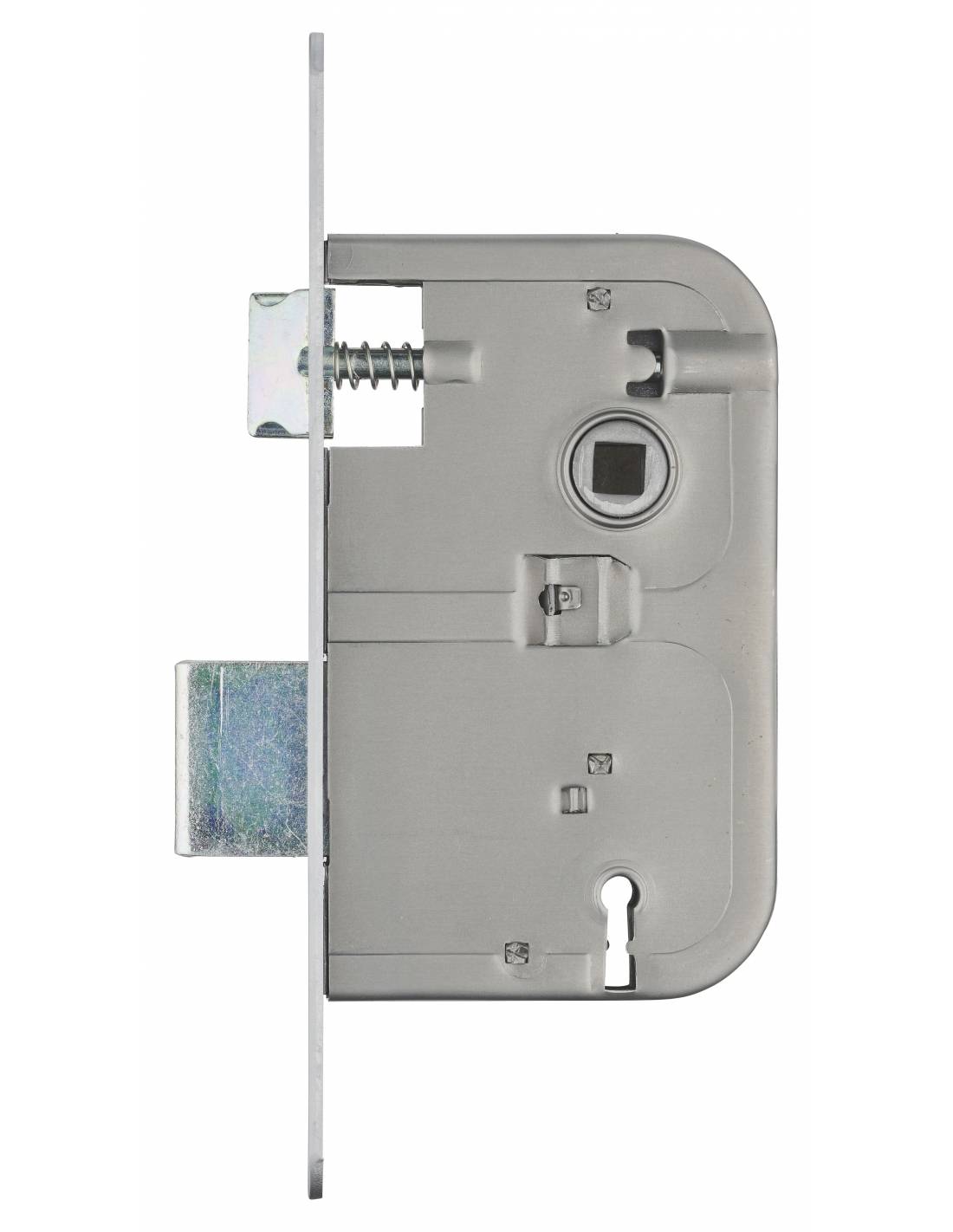 Serratura patent versione BR, asse 50 mm, interasse 70 mm, frontale cromato opaco, 1 chiave – THIRARD-2
