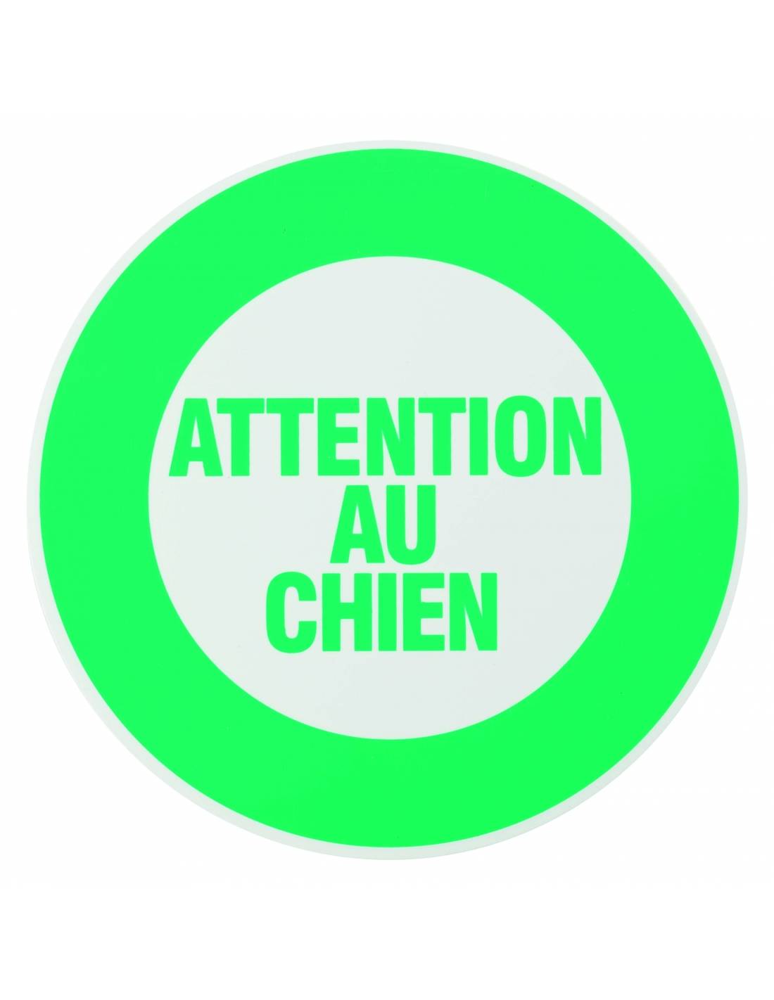 Targa segnaletica adesiva Ø 180 mm, "Attention au chien" (Attenzione al cane) – THIRARD-0