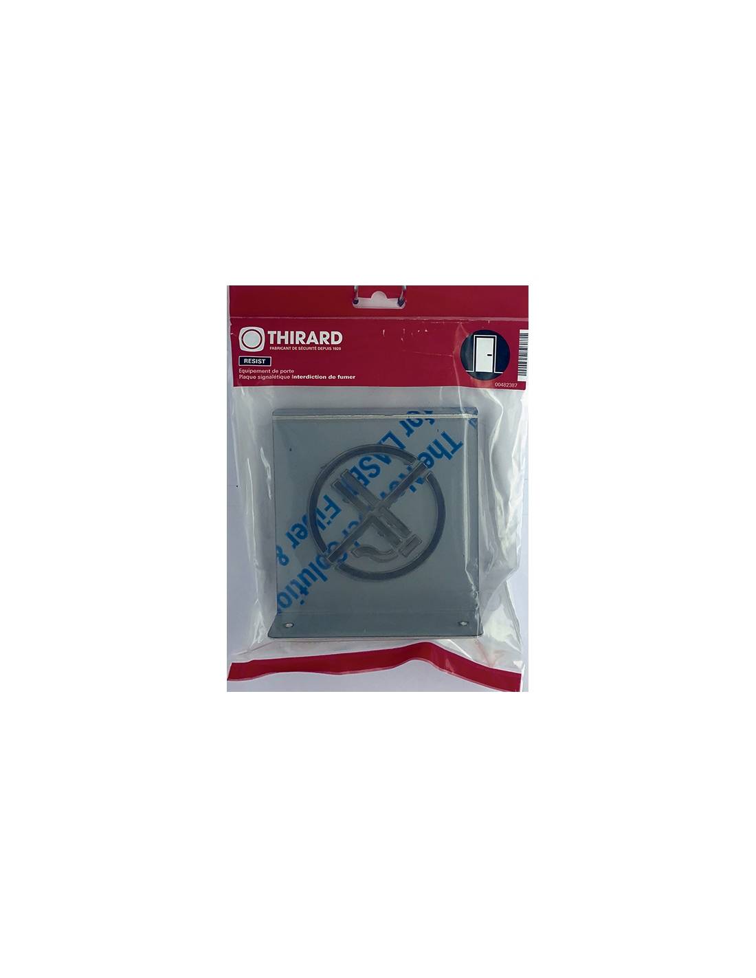 Targa segnaletica >, acciaio inox spazzolato, 120 x 120 mm, con bordo ripiegato – THIRARD-1