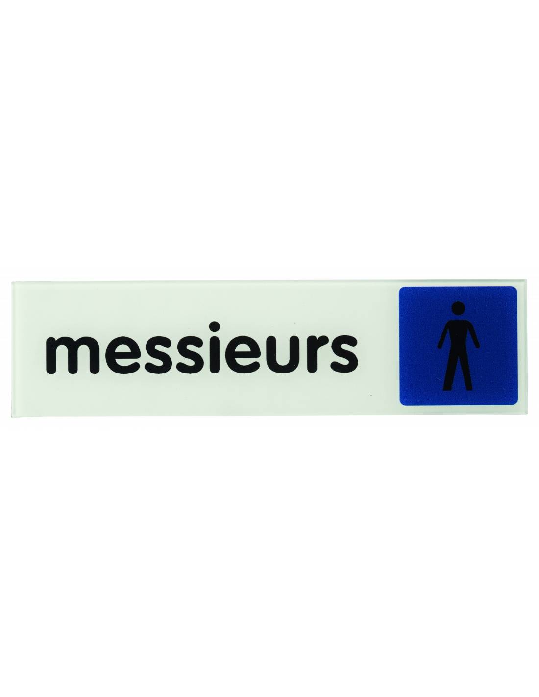 Targa segnaletica adesiva 170 x 45 mm, "Messieurs" (Uomini) – THIRARD-0
