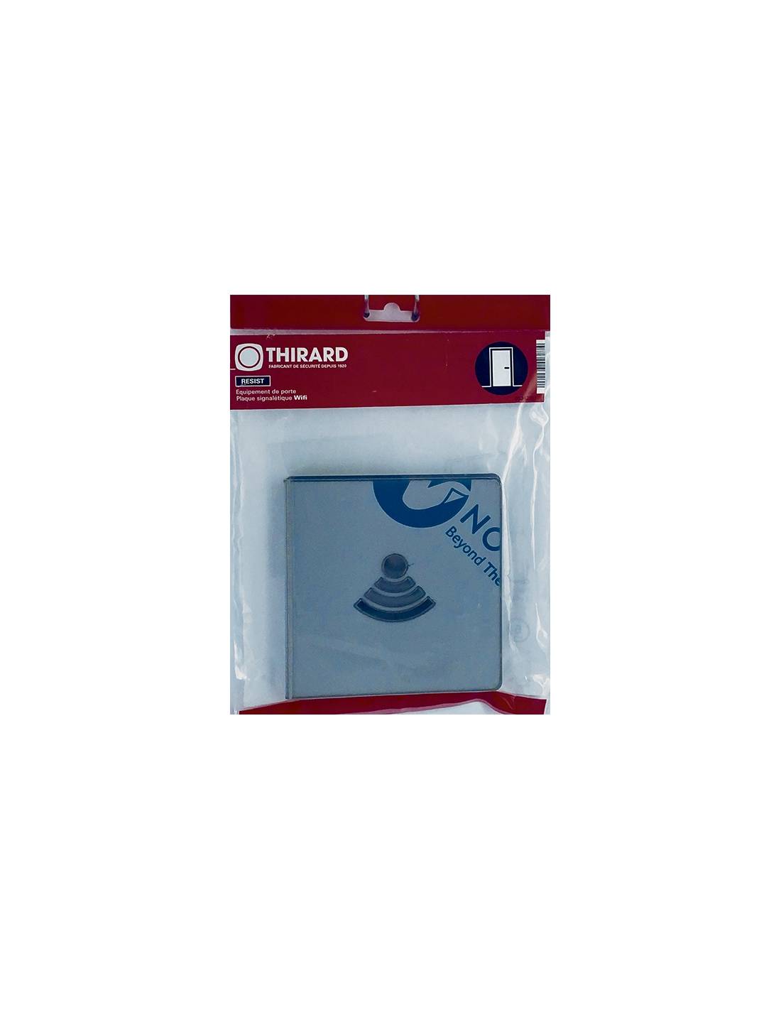 Targa segnaletica >, acciaio inox spazzolato, 120 x 120 mm, sagomata – THIRARD-1