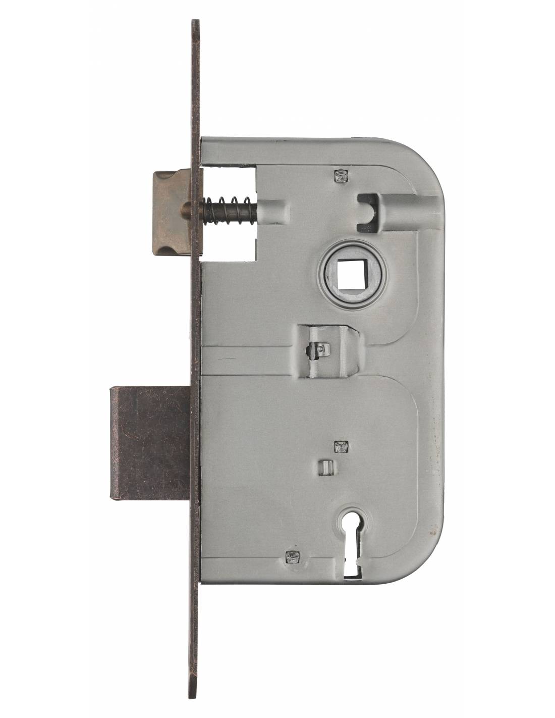 Serratura patent versione BR, asse 45 mm, interasse 70 mm, frontale bronzo, 1 chiave – THIRARD-3