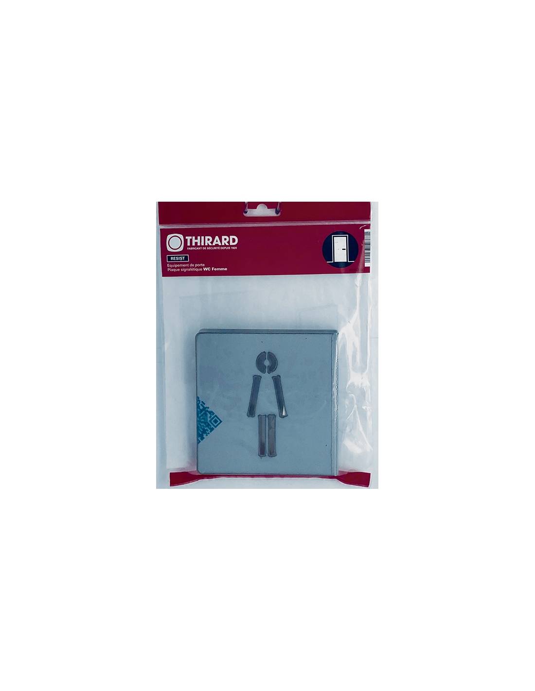 Targa segnaletica >, acciaio inox spazzolato, 120 x 120 mm, sagomata – THIRARD-1