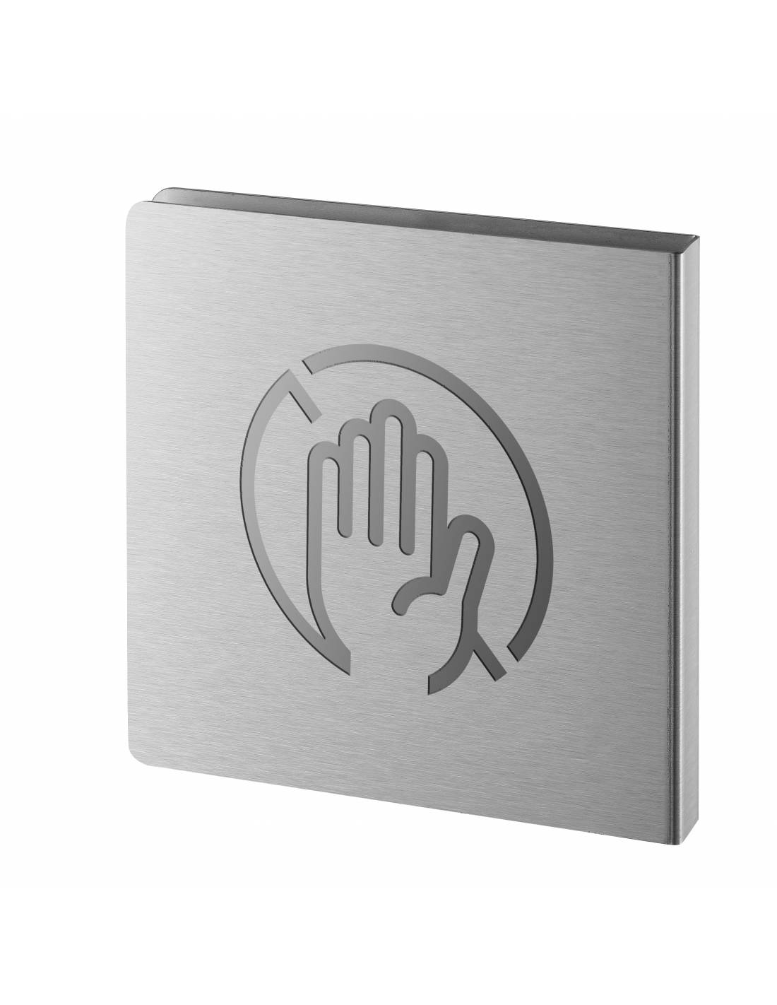 Targa segnaletica >, acciaio inox spazzolato, 120 x 120 mm – THIRARD-0