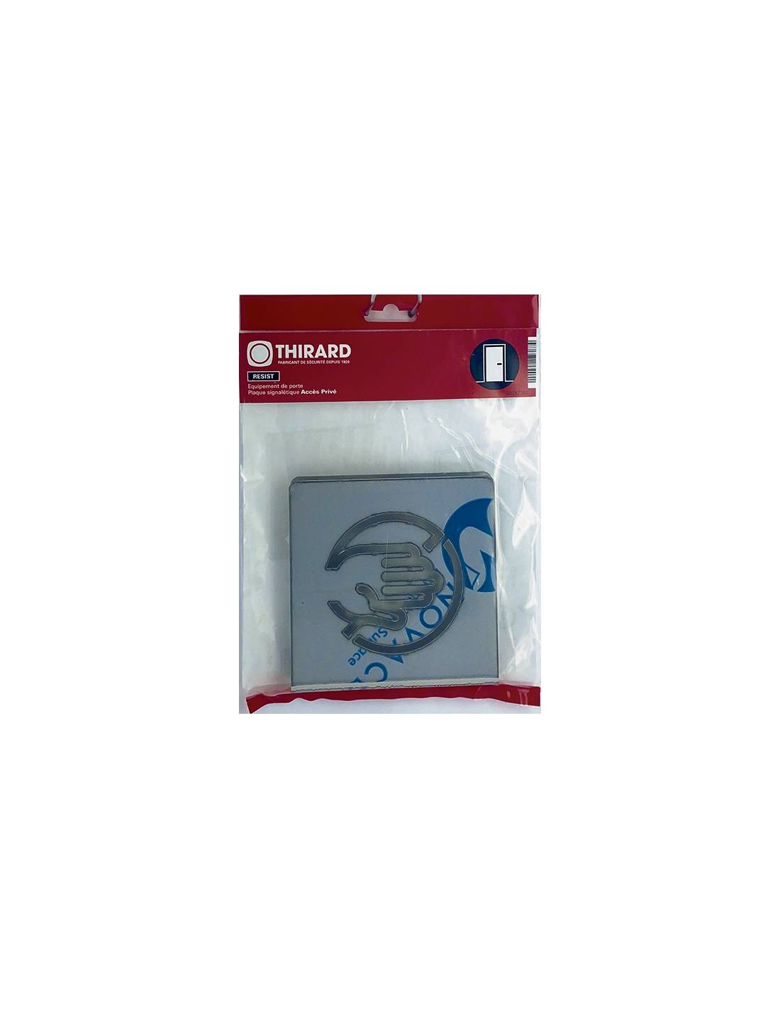 Targa segnaletica >, acciaio inox spazzolato, 120 x 120 mm – THIRARD-1