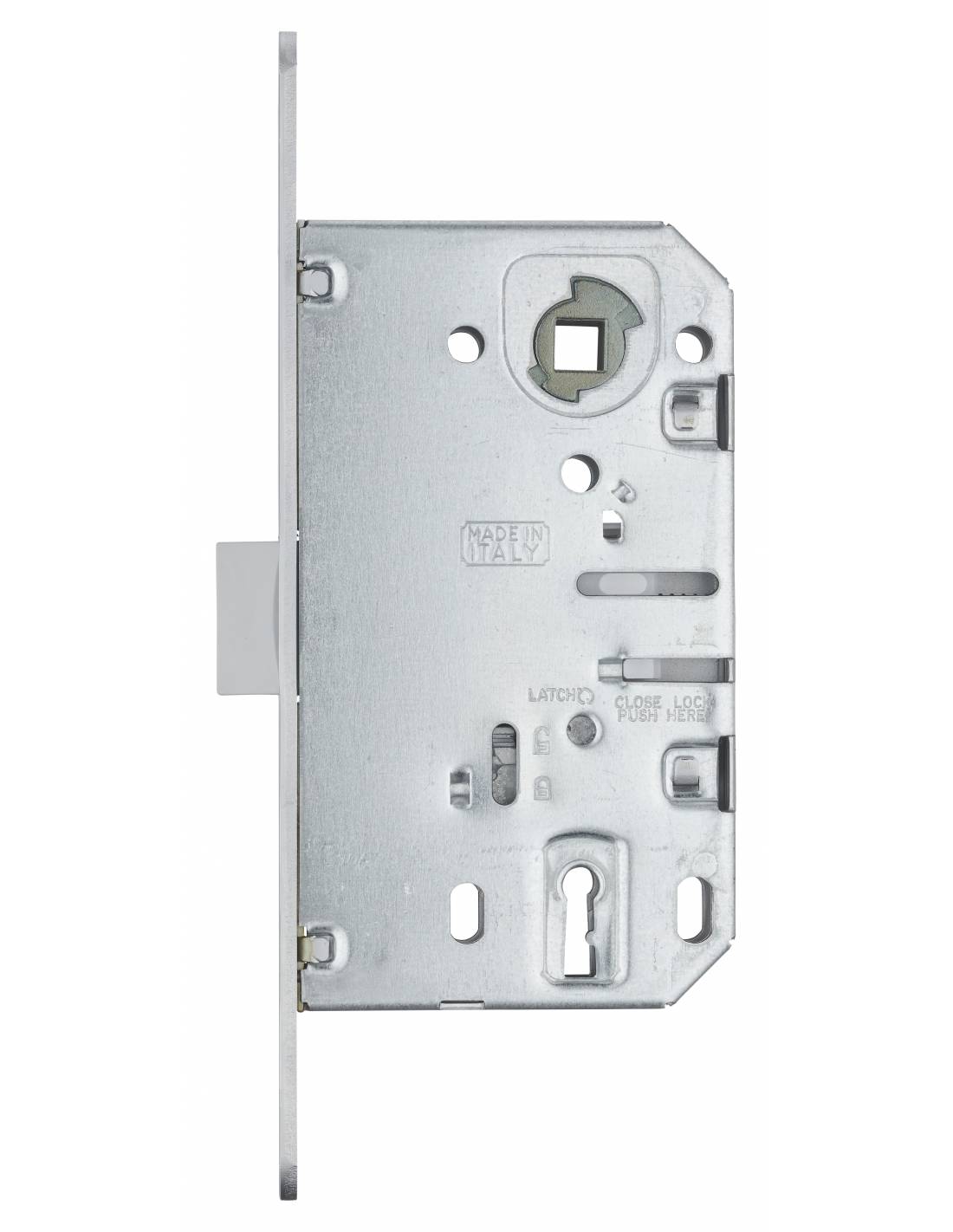 Serratura patent versione BR, asse 50 mm, interasse 90 mm, frontale cromato opaco, 1 chiave – THIRARD-3