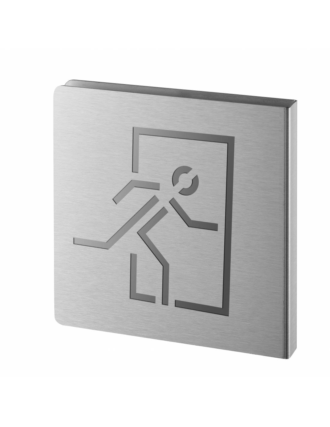 Targa segnaletica >, acciaio inox spazzolato, 120 x 120 mm – THIRARD-0