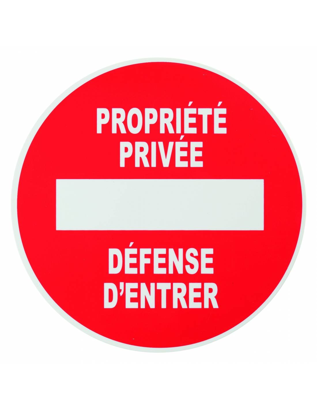 Targa segnaletica adesiva Ø 180 mm, "Propriété privée" (Proprietà privata) – THIRARD-0