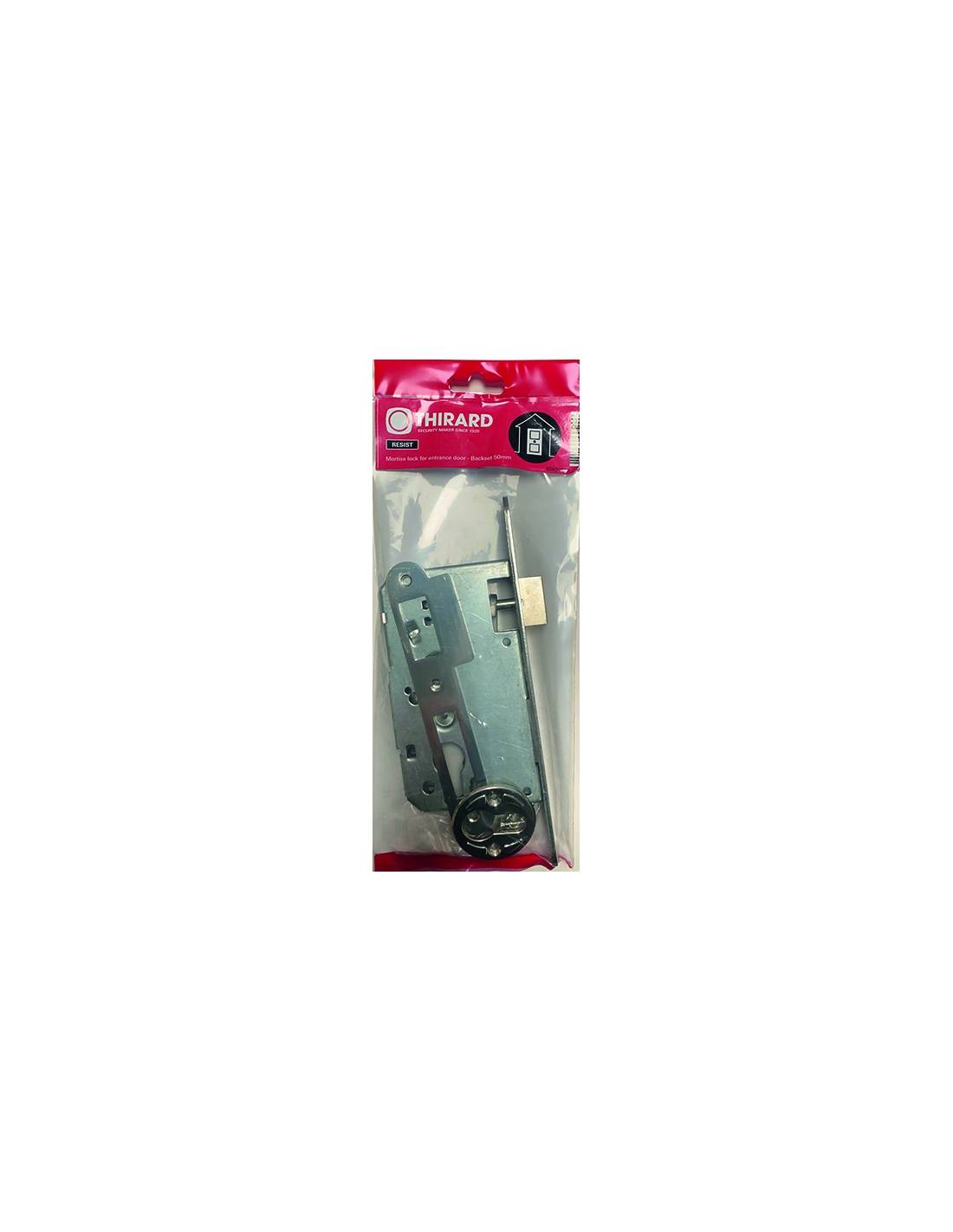 Cassa serratura per cilindro, asse 50 mm, frontale nichelato – THIRARD-1