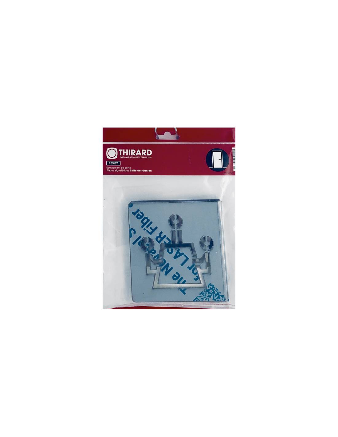 Targa segnaletica >, acciaio inox spazzolato, 120 x 120 mm, sagomata – THIRARD-1
