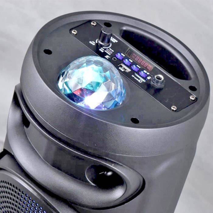 INOVALLEY KA02 BOWL - Altoparlante luminoso Bluetooth 400W - Funzione karaoke - Sfera caleidoscopio LED multicolore - Po-1