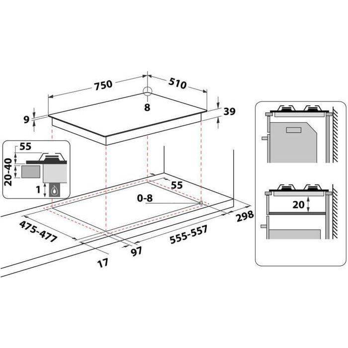 Hotpoint Ariston Piano cottura a gas PCN 751 T/IX/HA-2
