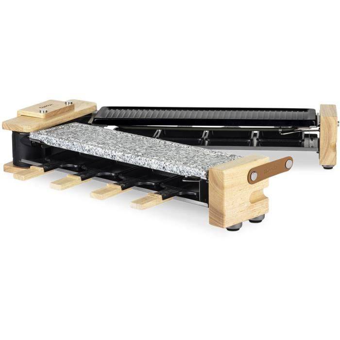 Macchina per raclette 3 in 1 WOD360 HKoeNIG: raclette + pietra refrattaria + griglia - 8 persone - Superficie di cottura-2