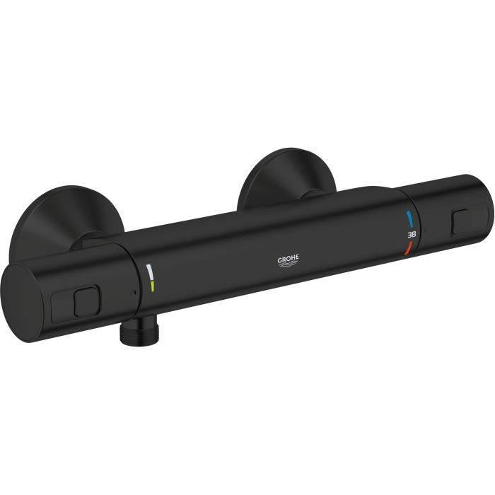 Miscelatore termostatico per doccia - GROHE Precision Start - 345942430 - Nero opaco - Montaggio a parete esterna - Risp-0