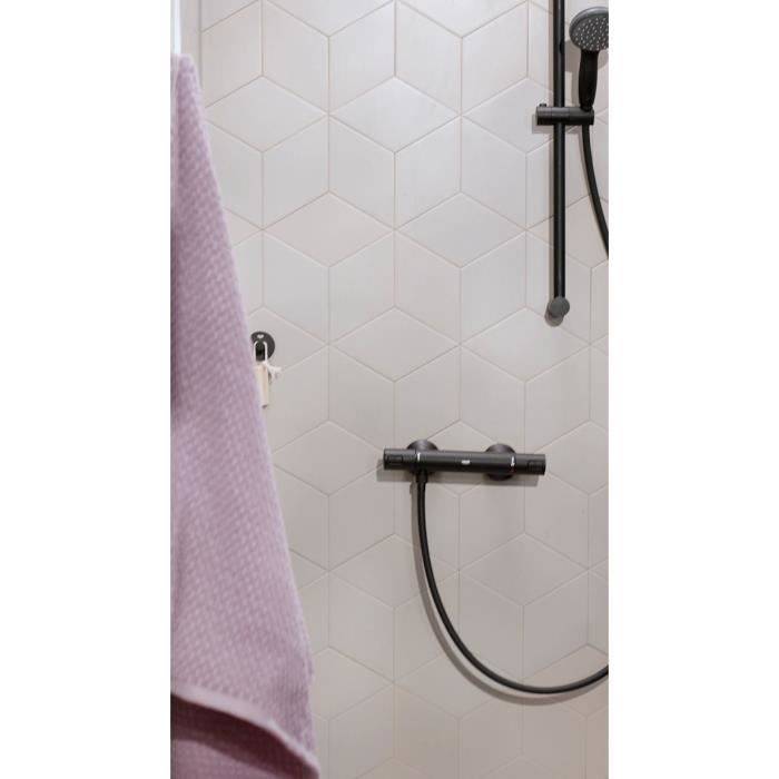 Miscelatore termostatico per doccia - GROHE Precision Start - 345942430 - Nero opaco - Montaggio a parete esterna - Risp-2