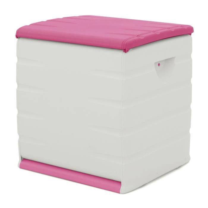 Forziere Plastiken 60 x 61 x 53 cm Beige Fucsia Plastica-0