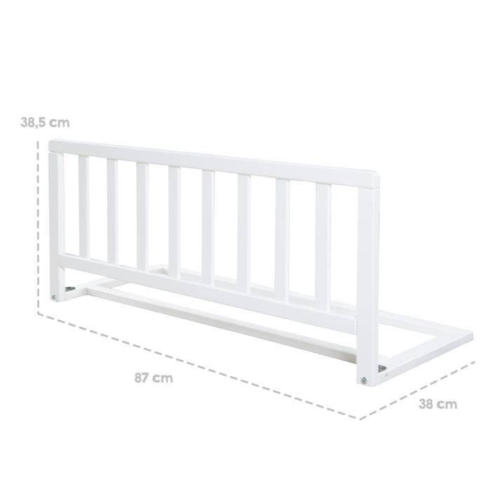 Sponda letto in legno ROBA 90 cm - Protezione anticaduta sicura per neonati e bambini - Da 18 mesi a 5 anni - Montaggio-2