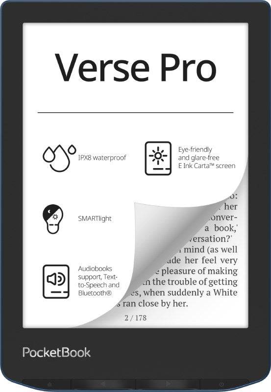PocketBook Verse Pro - 15,2 cm (6") - E Ink Carta - 1072 x 1448 Pixel - ACSM - AZW - AZW3 - CBR - CBZ - CHM - DOC - DOCX-0