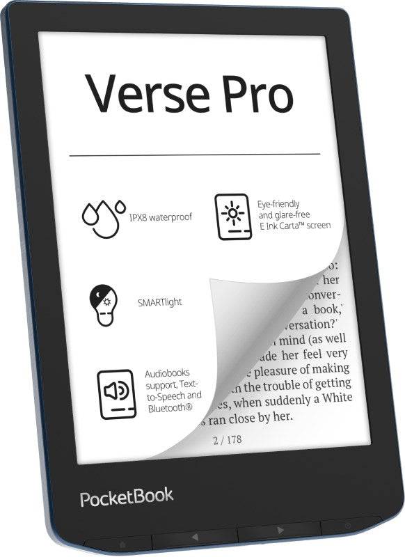 PocketBook Verse Pro - 15,2 cm (6") - E Ink Carta - 1072 x 1448 Pixel - ACSM - AZW - AZW3 - CBR - CBZ - CHM - DOC - DOCX-2