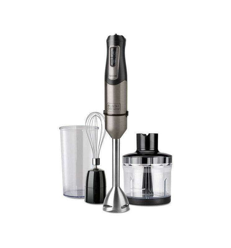 Black & Decker BXHBA1200E Frullatore ad immersione 1200 W Nero, Trasparente-0