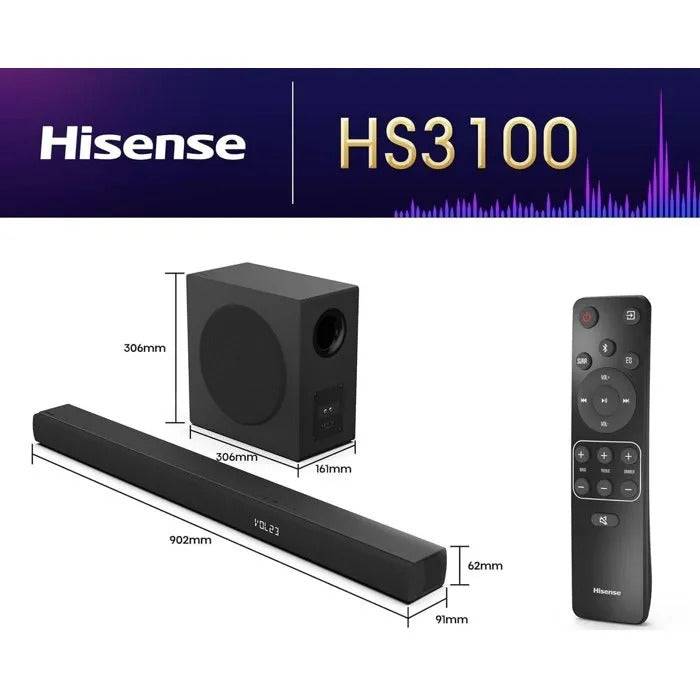 Hisense HS3100 altoparlante soundbar Nero 3.1 canali 480 W-3