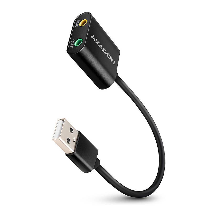 AXAGON ADA-12 USB 2.0, Stereo Audio Mini-Adapter, 15 cm Kabellänge (ADA-12)-0