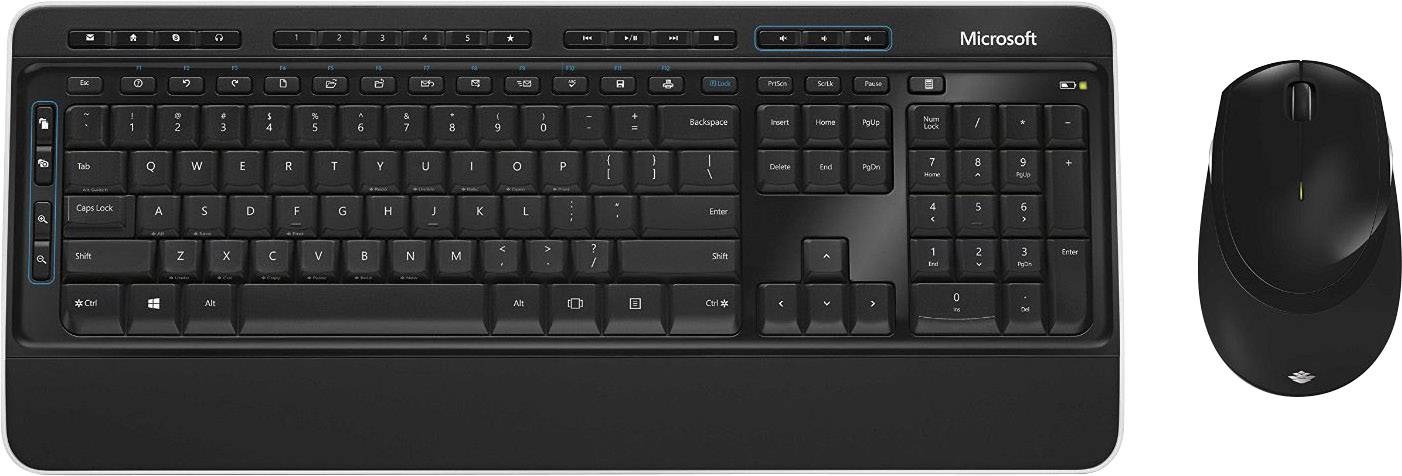 Microsoft 3050 USB, Senza fili (radio) Kit tastiera, mouse Francese, AZERTY Nero