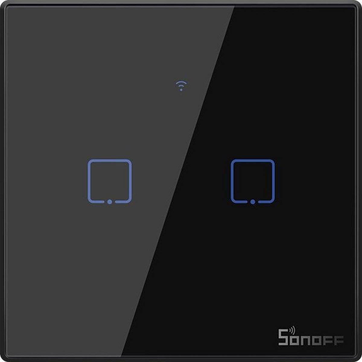 Smart Switch WiFi + RF 433 Sonoff T3 EU TX (2-channel)-0