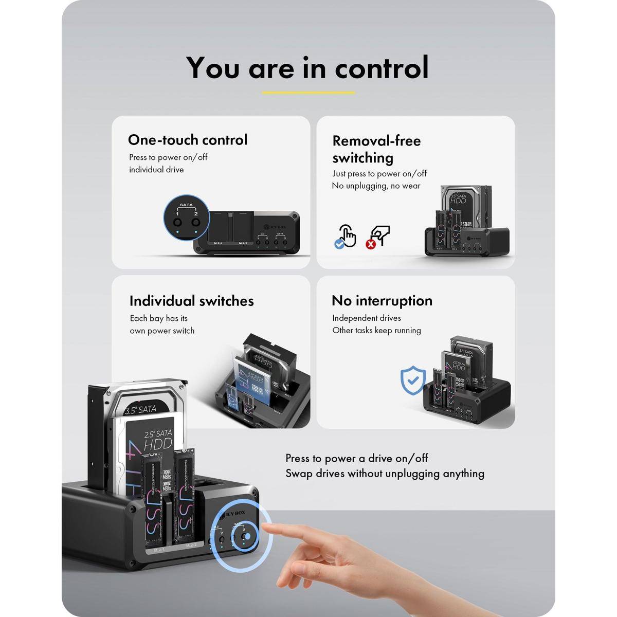Icy box ib-2925ms-cu31 usb 3.2 gen 2 (3.1 gen 2) type-c nero-3