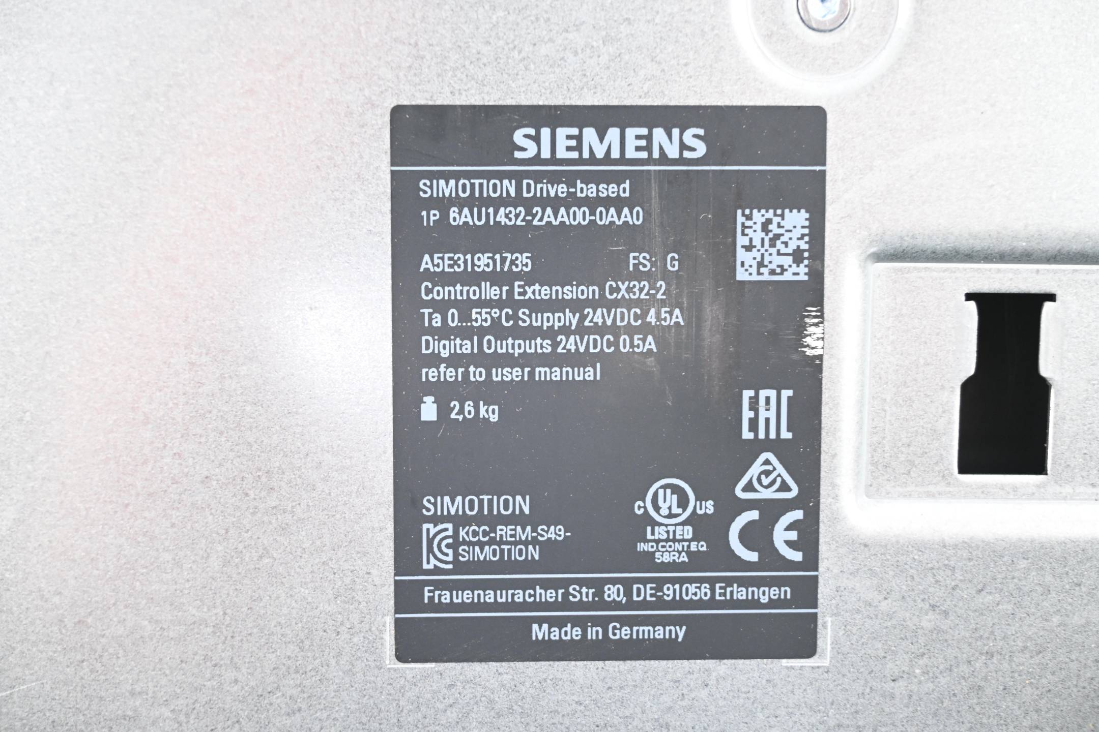 Siemens Dig.Industr. SIMOTION Control 6AU1432-2AA Siemens Dig.Industr. SIMOTION Control 6AU1432-2AA-4