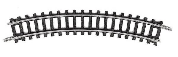 T14912 N Minitrix Binario curvo  30 ° 194.6 mm 10 pz.