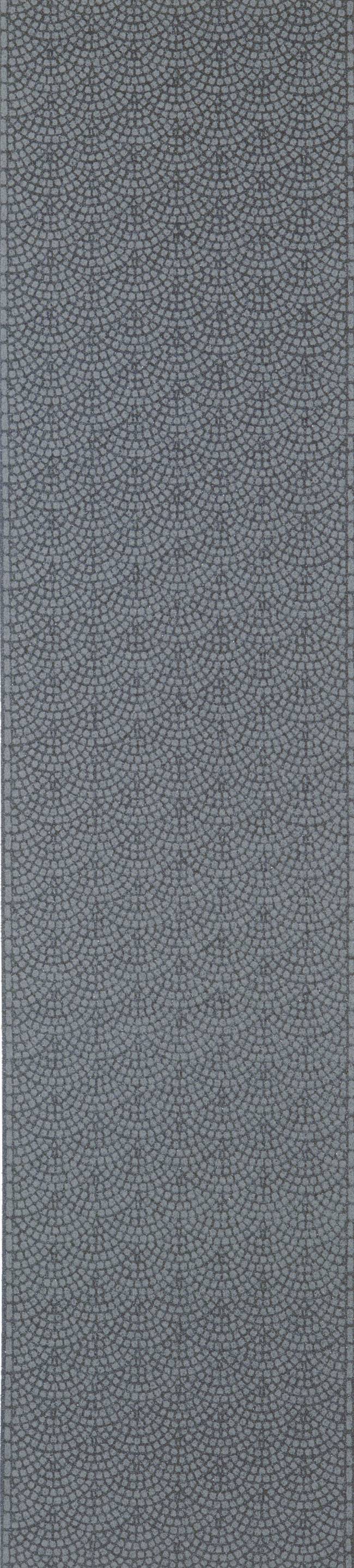 Un motivo tessile grigio con linee diagonali che attraversano l'intera superficie.