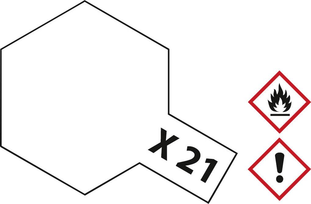 Etichetta di sostanza pericolosa: Simbolo esagonale con 'X 21', accanto a simboli di alta infiammabilità e avvertenza generale.