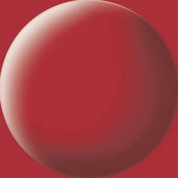 Un pulsante rosso a forma di sfera su uno sfondo rosa chiaro.