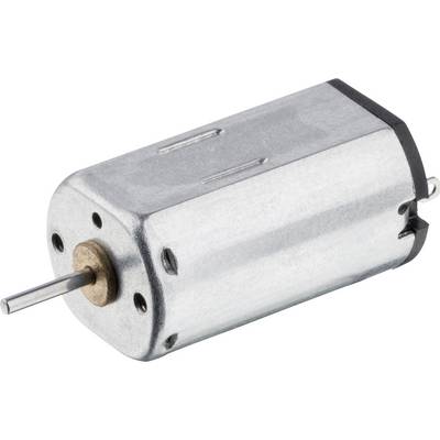 Motore elettrico metallico, cilindrico con piedini di connessione visibili e un asse di rotazione, idoneo per applicazioni meccaniche.