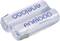 Due batterie eneloop affiancate, con il marchio ben visibile.