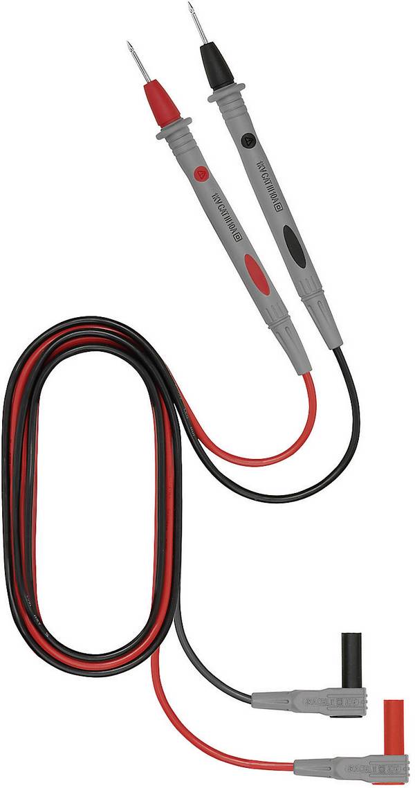 Weidmüller 125S_2606 KIT puntali di sicurezza Spina a banana 4 mm Sonda 1.00 m Nero, Rosso 1 pz.