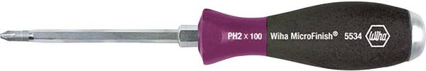 Wiha KreuzSchlitzschraubendreher Gr.2x100mm PH Micro-Finish 29150 Officina e meccanica Cacciavite a croce PH 2 Lunghezza della lama: 100 mm DIN ISO 8764