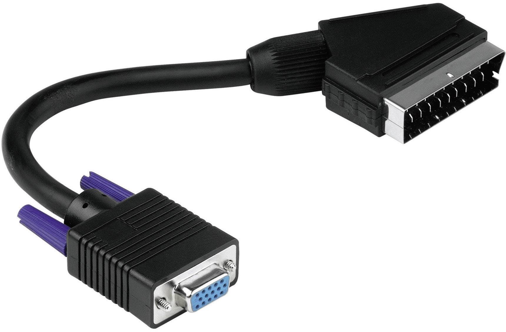 Hama VGA/Scart Adapter SCARTStecker / VGA Buchse Schwarz 0,12 m in