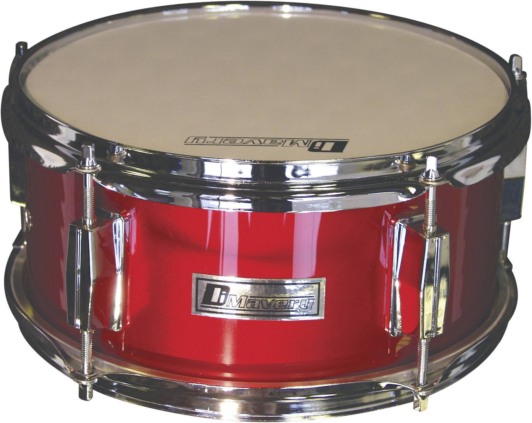 Tamburo per bambini Dimavery JDS203 Rosso con piatti, con pedale per